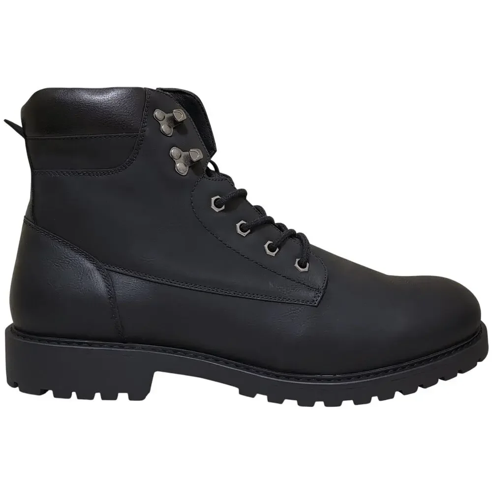 Vance Co Men Rogue Combat Work Ankle Boots Size US 13 Black Faux Leather
